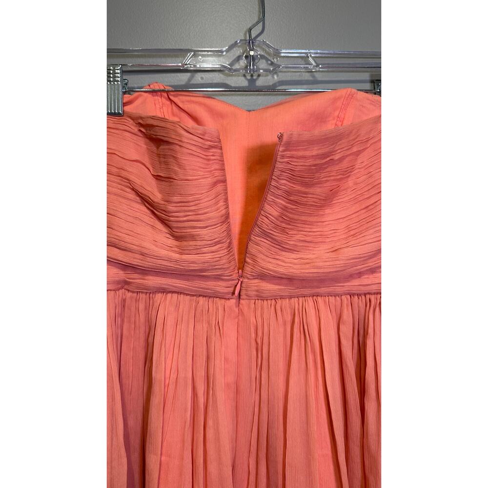 J. Crew Marbella Strapless Silk Chiffon Mini Dress Size 2 Homecoming Formal - Picture 7 of 13